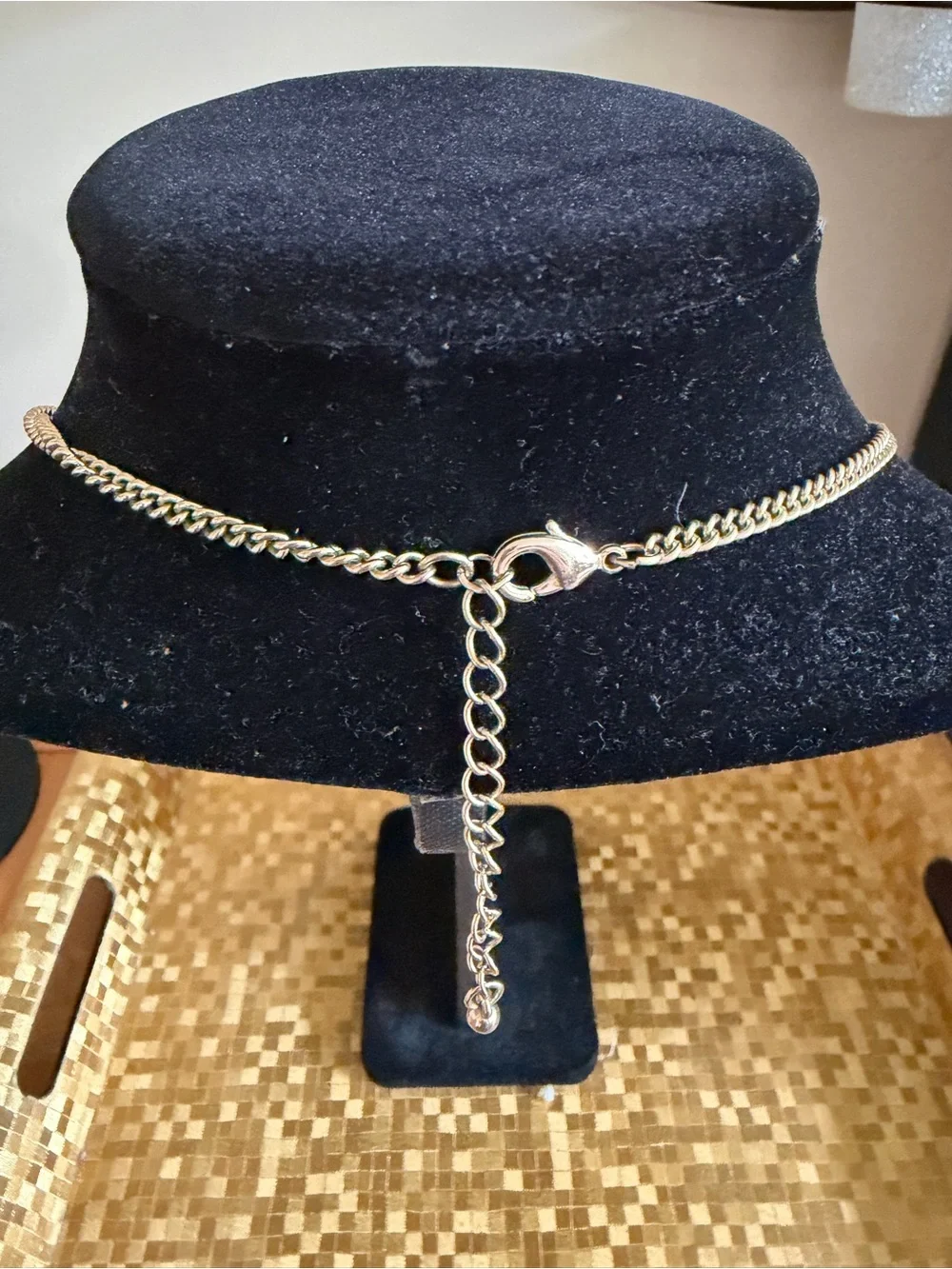 Silver Tone Long Mesh Chain Filigree Disc Statement Necklace Boho
